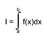 I = #int^{b}_{a} f(x)dx