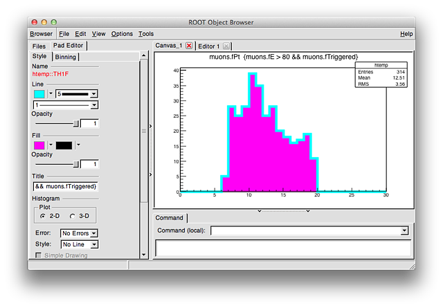 Editing the histogram style