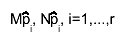 M#hat{p}_{i}, N#hat{p}_{i}, i=1,...,r