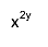 x^{2y}