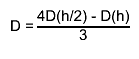 D = #frac{4D(h/2) - D(h)}{3}