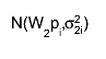 N(W_{2}p_{i},#sigma_{2i}^{2})
