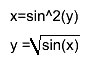 x=sin^2(y)