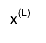 x^{(L)}