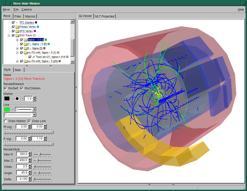 A simulated ALICE pp@14TeV event in 3D.