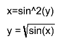 x=sin^2(y)