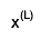 x^{(L)}