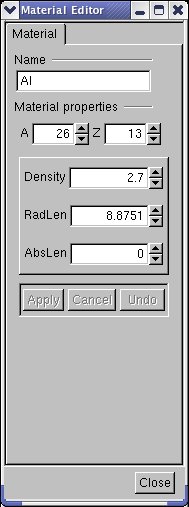 Editors for shapes, materials, media, matrices