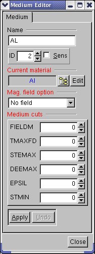 Editors for shapes, materials, media, matrices