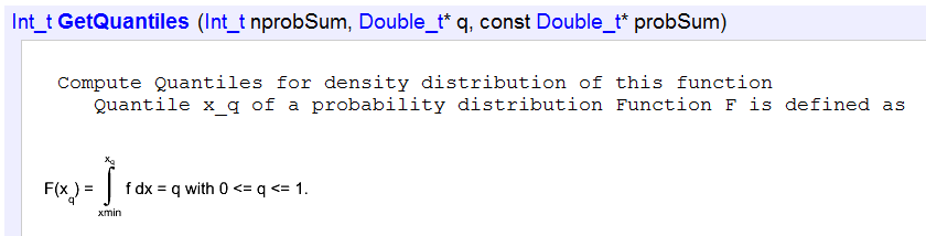 Example of function documentation, with automatically generated LaTeX-like graphics