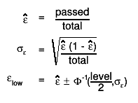 #hat{#varepsilon} = #frac{passed}{total}