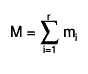 M = #sum_{i=1}^{r} m_{i}