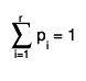 #sum_{i=1}^{r} p_{i} = 1