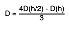 D = #frac{4D(h/2) - D(h)}{3}