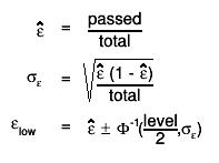 #hat{#varepsilon} = #frac{passed}{total}