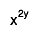 x^{2y}